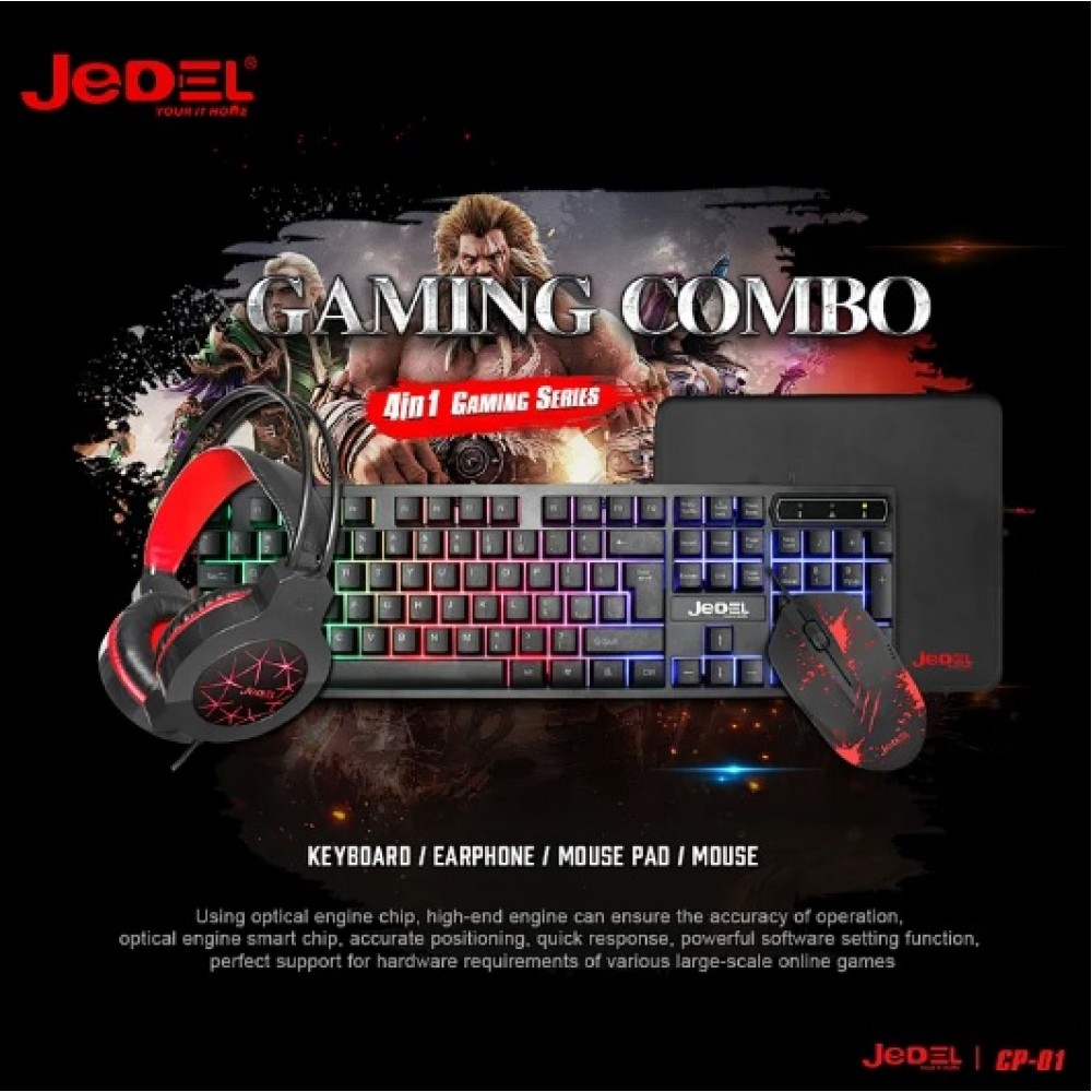 Jedel 4 IN 1 GAMING COMBO Keyboard